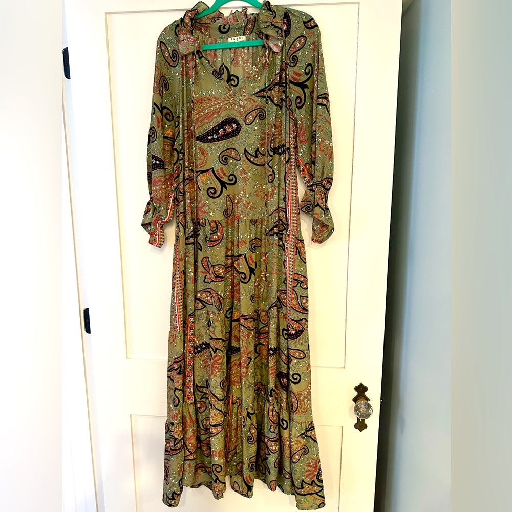 Paisley Print Maxi Dress